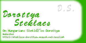dorottya steklacs business card